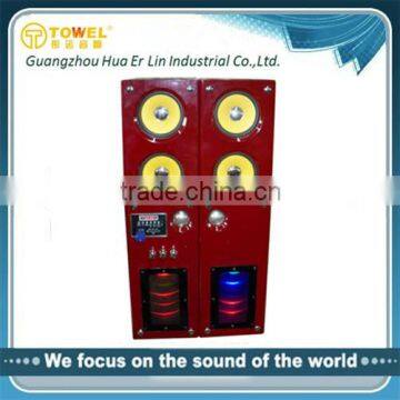 contemporary 2.0 outdoor stage active karaoke audio speaker with LED light