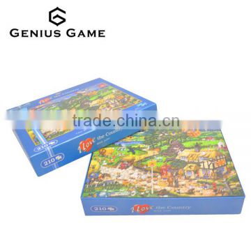 Custom mini cardboard 15X15 225pcs puzzle jigsaw