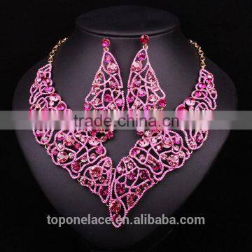 Wedding Luxury Women Colourful Jewelry Set Necklace Rajasthani Gold Necklace Set photo-3