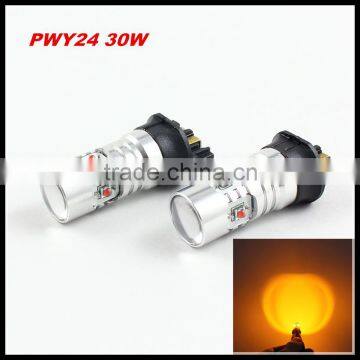 New PWY24 30W LED Car Fog Lamp led headlight Bulb Auto lights car led bulbs Car Light Source parking 12V 3000k xenon Amber
