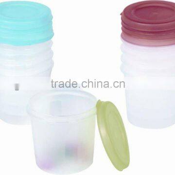 350ml 8pcs mini round food container set