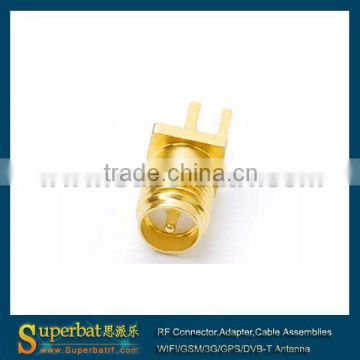 sma usb adapter straight rf connector RP-SMA End Launch Jack(male pin) PCB Mount with solder post terminal