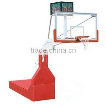 Sports facilities electric hydraulic basketball stand for competition