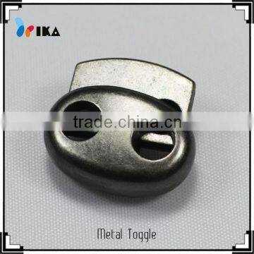 Oval Horizontal gun metal cord stopper