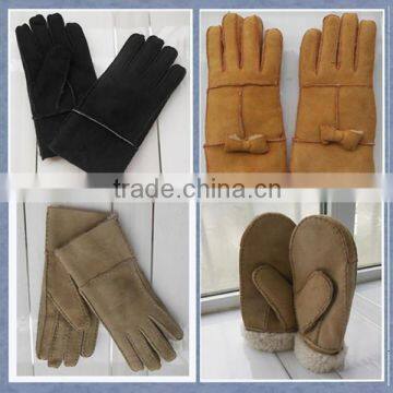 Factory Custom Fur Gloves and Mitten , Cheap Wool Lined Fur Gloves For Women