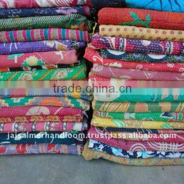 Handmade Vintage Cotton Kantha throw