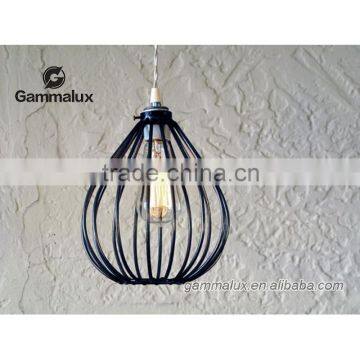 Onion Cage Pendant Lamp Industrial Light Hang or Rest on Your Floor and Enjoy the Edison Bulb Warmth