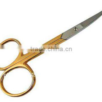 Cuticle Stainless Steel Scissors Gold Plated