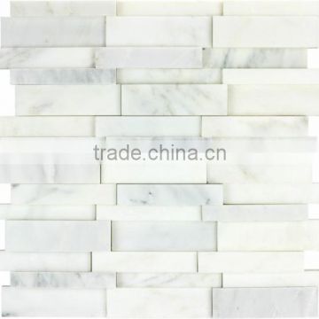 Italian tile natural stone mosaic, white marble mosaic tile molds, Italy bianco carrara marble