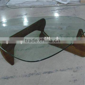 Triangle Wood Base and Triangle Glass Tea/coffee Table photo-3