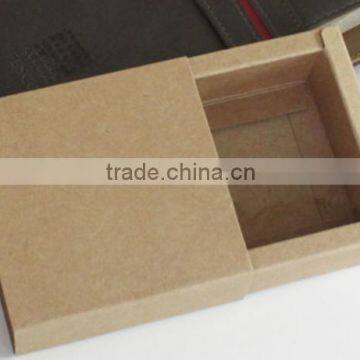 blank and unprinted kraft paper drawer boxes made from recycled kraft