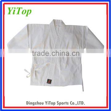 WKF Cheap high quality white karate gi for training comfortable karate uniform