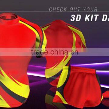 2016 3D Kit Design Football Shirt Maker Soccer Jersey