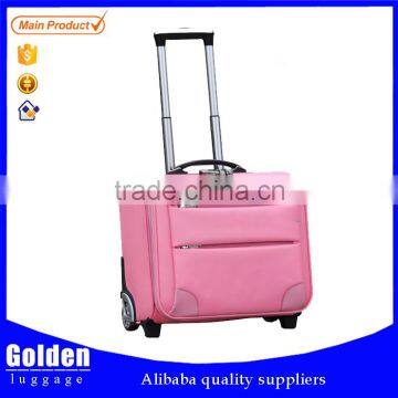 Alibaba China 2015 luggage pink color travel luggage for girls , hot sales luggage trolley bag