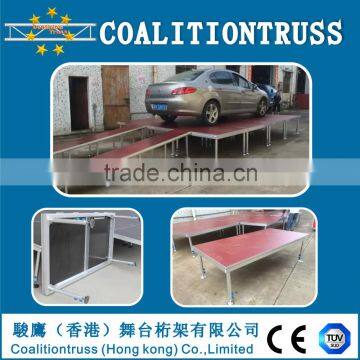 Aluminum assembly removable mobile wooden stage frame