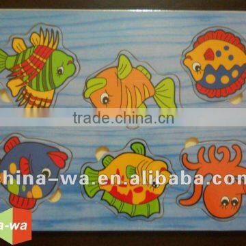 marine animals or fish jigsaw puzzle game toy for children