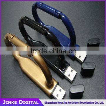 metal hook usb bulk sales usb flash drive, custom usb