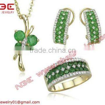 2012 fashion jewellery sets for women, 925 sterling silver jewelry set, gold plated jewellery set