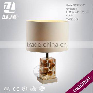 DIY Wooden Ball Resin Luxury Unique Amber Table Lamps Modern Hotel Table Lamp photo-3