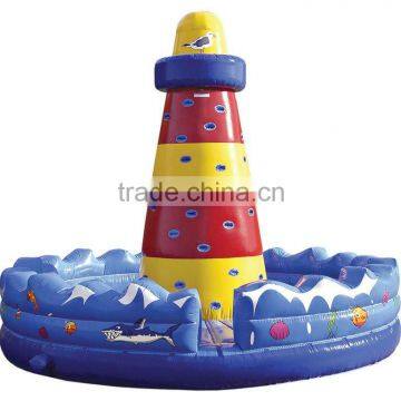 marvelous inflatable lighthouse climbing wall