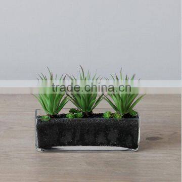 Adorable fake bonsai artificial small grass potted plants