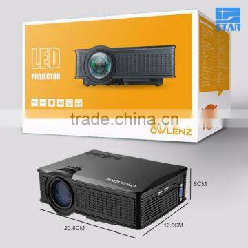 2016 Owlenz SD50 Plus SD50+ Mini cheap LED home theatre projector, 800*480,1500 lumens, 1000:1