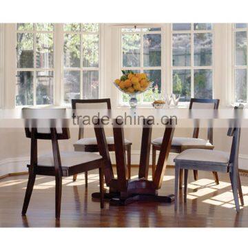 Round shape wooden restaurant dining tables and chairs YR7003