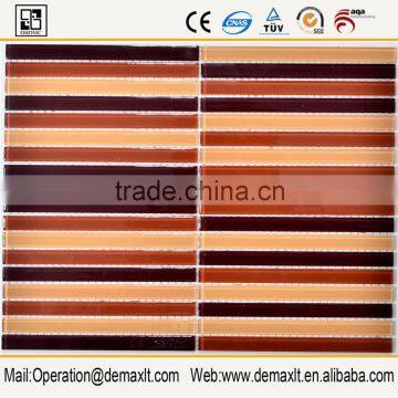 Random gradually changing color crystal glass mosaic tile