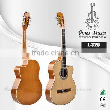 39" Spruce Cutaway Classical Guitar Nylon String