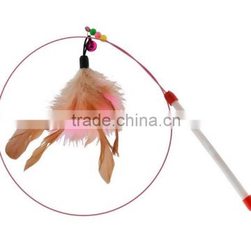 colorful feather magnetic sticks toys cat toy