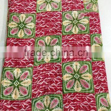 Indian Vintage sari patchwork traditional cotton multi color kantha quilts