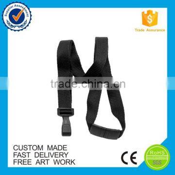 Promotion cheap high quality ID custom black blank lanyard