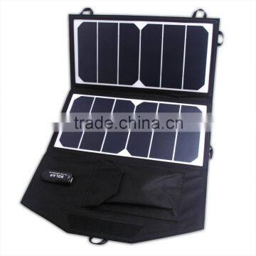 13W waterproof foldable solar mobile phone charger