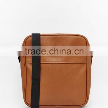 mini faux leather zip men messenger bag