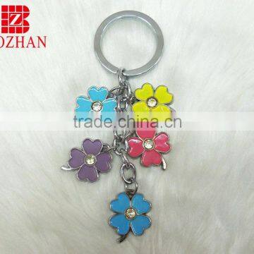 Charms color flower pendant keyring