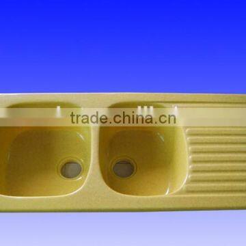 solid surface kitchen sinks, acrylic resin stone kitchen sink,artificial stone double kitchen sink ,resin stone sink
