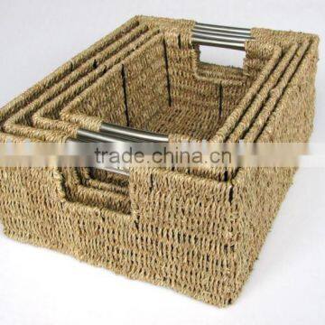 Grass Woven Laundry Basket Set of Four