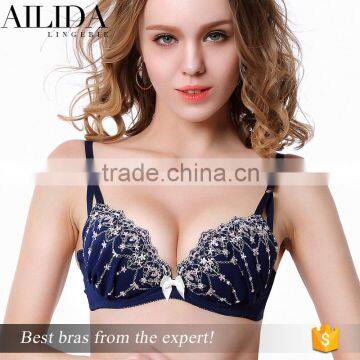 Ladies Women's Lace Sexy Push Up Bra Sets with Underwear Cup B-C