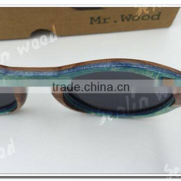Mr.Wood Nature Newest Design Zerba Wood Frame Colorful Temples Fashion Wooden Sunglasses