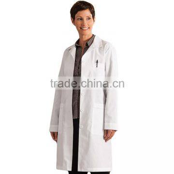Doctor Uniform Printed/embroideried Customized Logo for Female/men/unisex White Long Sleeve Lab Coat With Inner Pocket OEM photo-2