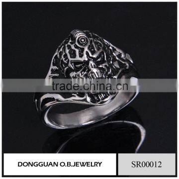 2016 Fashion new style skull ring wholesale steel jewelry ring