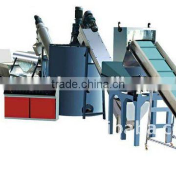 Plastic scrap crushing and washing machine machine