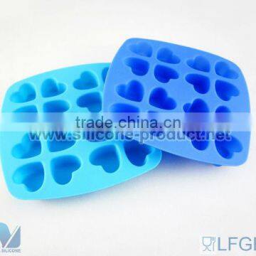 LFGB food grade heart-shape silicone ice cube tray