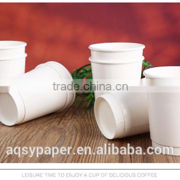 Logo Printed Disposable Double Wall Hot Drink Paper Cups Wholesale