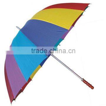 aluminium shaft golf straight umbrella