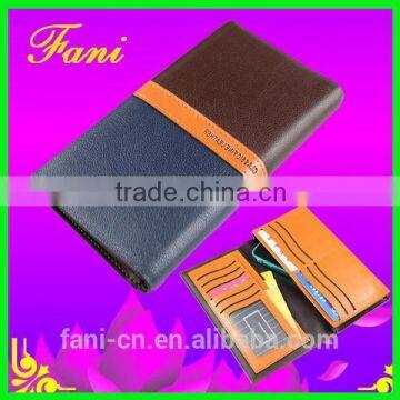 Funky and personalized multiple card holder leather wallet with contrast color design