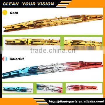 Double color wiper blade with different colors