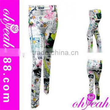 Top brands elastic ladies tattoo leggings