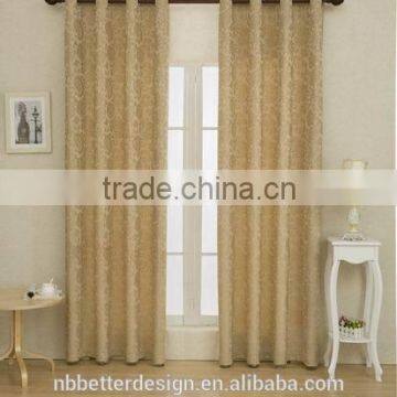 2PCS JACQUARED 100% POLYESTER WINDOW CURTAINS MADE IN CHINA FOR THE LIVING ROOM