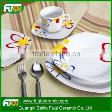 square porcelain dinnerware